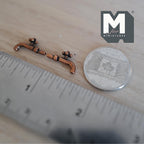 Miniature etgrebsarmaturer i skala 1:12, sæt med 2, 1/2 inch lange, gør-det-selv-materiale til dukkehus (kobber)