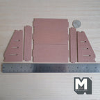 Maßstab 1:12 Miniatur-Stufenregal aus Holz mit 4 Ebenen, Bausatz, unmontiert, 3-15/16 inch breit, DIY-Puppenhausbedarf (Altrosa)