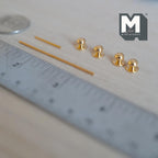 Miniatura a escala 1:12 de set de toallero y portarrollos, sin montar, 2-1/4 inch de largo, suministros DIY para casa de muñecas (dorado)