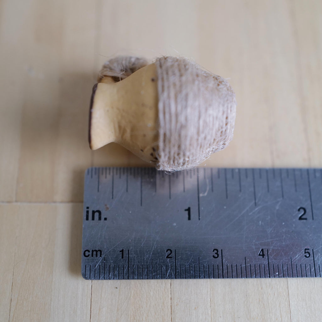 1:12 Scale Miniature Clay Pitcher with Brown Rim, Wrapped in Jute Twine, 1-3/16 inch tall, Dollhouse Decor (beige)