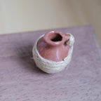 1:12 Scale Miniature Terracotta Pitcher Wrapped in Jute Twine, 1 inch tall, Dollhouse Decor